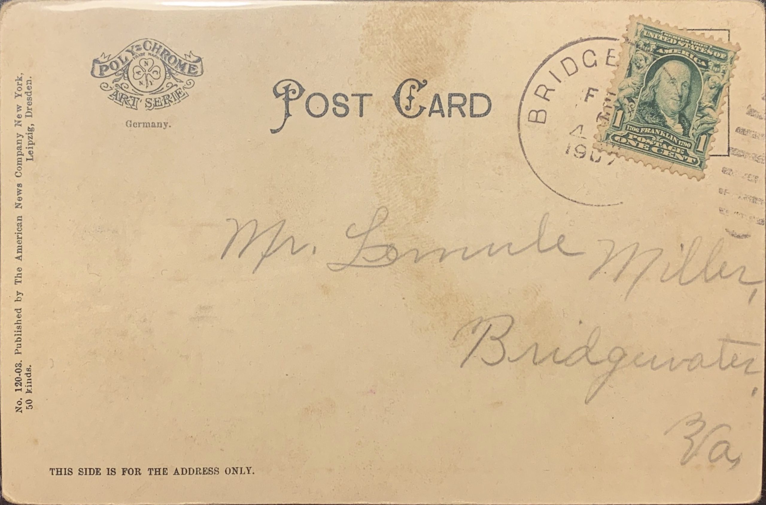 1907 Postcards – Miller