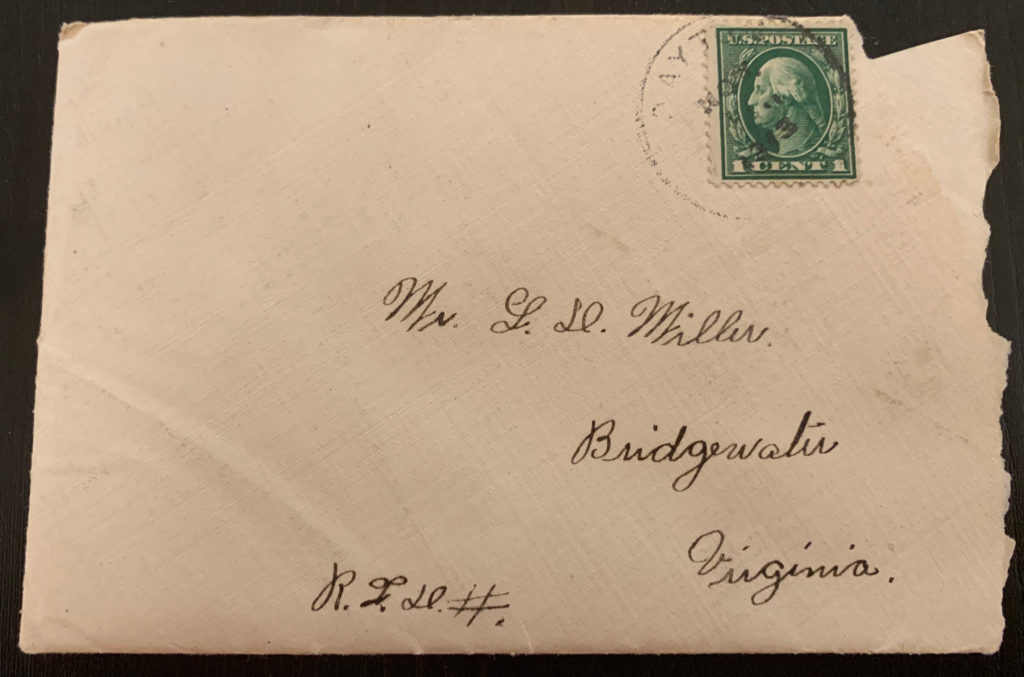 LDM-CBC_Letter to Lemuel from Carrie_11:16:1913_Envelope_Front_1