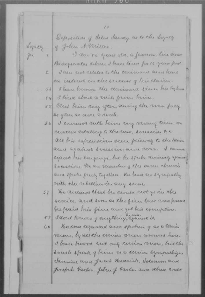 Depositions - Silas Sandy Taken by Special Commissioner (P. 10)