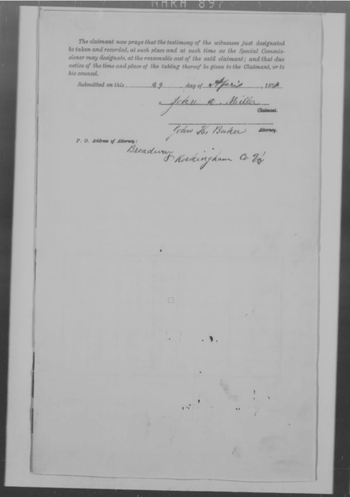 Application To Have Testimony Taken by Spc. Comm. (Directions P. 3), 5/29/1875